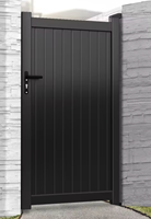 Porte battante simple en aluminium, design moderne personnalisé, passage piétonnier automatique