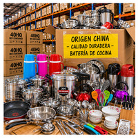 Panci Presto Stok Campuran dalam Kontainer untuk Comercializadora Bolivia Olla a Presion Fondo Grueso Peralatan Masak Stainless Steel