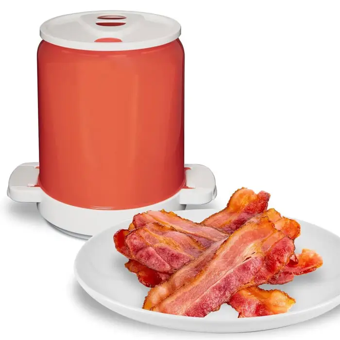 Microondas a prueba de salpicaduras Yummy Can Bacon Cooker Plato Utensilios de cocina