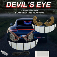 Lampe à LED Devil's Eye, écran souple universel pour voiture, écran LED RGB flexible, matrice d'écran gauche + droite, visage souriant
