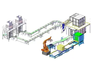 Máquina de embalagem secundária automática, empacotador de saco na embalagem