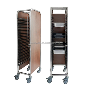 Heavybao thiết bị nhà bếp OEM thép không gỉ bánh mì Pan Cooler bánh khay dịch vụ khay thực phẩm Pan Xe đẩy giỏ hàng với vách ngăn - Product Image 1