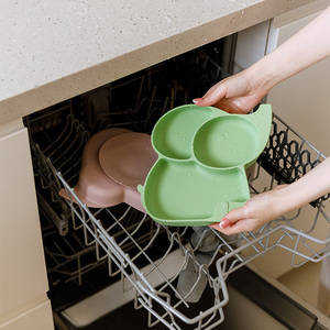 Es-Pro Venta al por Mayor de Fábrica, Platos de Silicona Seguros para Bebés, Libres de BPA, Diseño de Elefante con Separador, Plato de Silicona con Succión ODM/OEM - Product Image 4