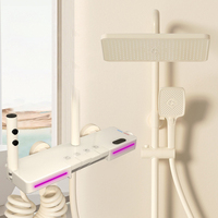Nouvelle Collection 2026 : Panneau de Douche Thermostatique LED de Luxe en Acier Inoxydable, Fixation Murale, Ensemble de Robinets Pluie