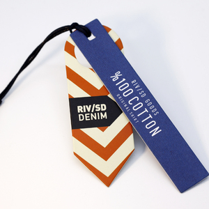 Tùy Chỉnh Thiết Kế Hình Quần Áo Hai Mặt Màn Hình Lụa In Logo Treo Thẻ Giấy Hangtag Chết Cắt Hình Giấy May Mặc Treo Thẻ - Product Image 2