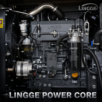 Groupe électrogène diesel silencieux 20kVA 30kVA 40kVA 50kVA, moteur LINGGE, triphasé 480V 240V, ATS, démarrage à distance, pour usage commercial