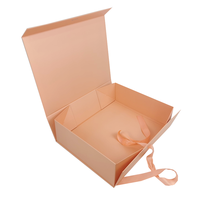 Boîte pliante en carton pour chaussures, chaussettes et fourrures, design original, personnalisable, grand format, avec ruban
