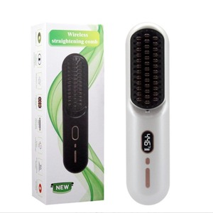 Mini Rechargeable Hair Straightener Ceramic Coating Negative Ion Brush Portable Wireless For Straight And Curly Hair - Product Image 4