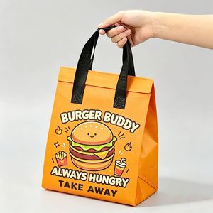 Bolsa Térmica Aislante Personalizada con Logotipo, para Empacar Hamburguesas, Bolsas para Entrega de Comida para Llevar, para Restaurantes de Comida Rápida - Product Image 1