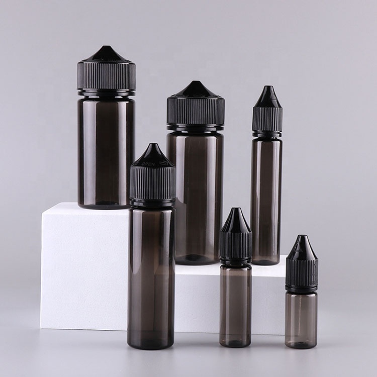product-750-750 Hot Sale 30 ml 60ml 100ml 120ml V3 PET Plastic Dropper Bottle with Child Resistant Caps & Tamper Evident Break-Off Bands