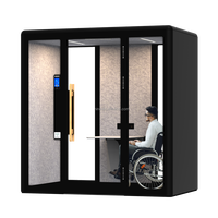 Cabine de bureau insonorisée acoustique moderne Comine, espace de travail modulaire écologique portable pour appels privés, immeuble de bureaux, hôtel