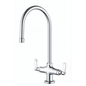 <span class=keywords><strong>Grifo</strong></span> de <span class=keywords><strong>Cocina</strong></span> Comercial de Latón para Hotel, Mezclador de Agua Fría/Caliente, Doble Manija, Válvula de Cerámica, Rotación de 360 Grados, Estilo Moderno - Product Image 3