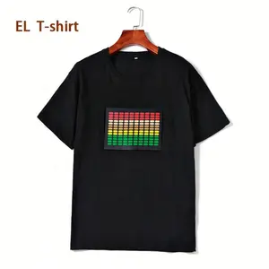 时尚led 3D el t恤/el t恤的定制新设计