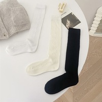 Chaussettes hautes pour femmes, chaussettes en coton mignonnes pour filles, chaussettes Lolita, uniforme Jk, chaussettes de mollet