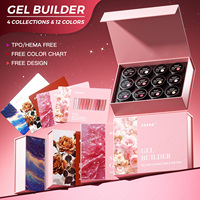 JTING Gel Builder Terbaru 12 Warna untuk Kuku 4 Koleksi Shimmer Flash Building Gel Nail Polish Bebas Hema OEM Kotak Kustom Gratis