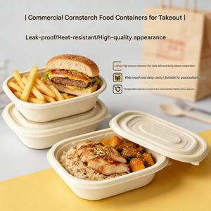 Custom Logo disposable plates paper plates eco friendly products tableware dinnerware Cornstarch Food <b>Containers</b> no BPA - Product Image 4