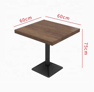 Ensemble de chaises de salle à manger en cuir rétro de style industriel table à manger en bois massif avec caractéristiques durables pour <span class=keywords><strong>bar</strong></span> <span class=keywords><strong>restaurant</strong></span> <span class=keywords><strong>terrasse</strong></span> - Product Image 6