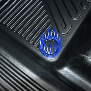 แผ่นรองพื้นรถยนต์กันลื่นแบบสากล ชุดพรมปูพื้นรถยนต์ TPE สำหรับ VOLVO XC60 ปี 2018 ขึ้นไป - Product Image 4