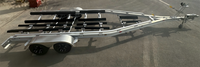 Remorque pour bateau en aluminium HOIRO de 30 pieds avec essieu Tane, frein hydraulique, bâches en bois, charge utile maximale de 4500 kg, roues de 15 pouces