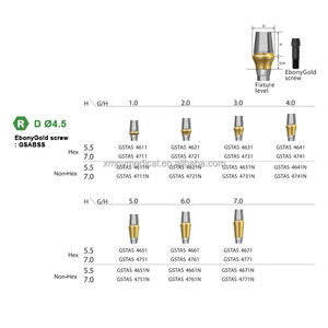 Titanium reto dental Mini Regular Hex <span class=keywords><strong>Abutment</strong></span> Transfer <span class=keywords><strong>Abutment</strong></span> 5 Fit para o produto Osstem Metal - Product Image 2