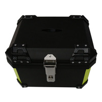 Caja superior de plástico PP para motocicleta, caja trasera modificada para motocicleta, se puede personalizar con patrones, 45 litros, negro, Jiangsu