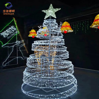 Bestseller Romantische Weihnachts-, Neujahrs-, Valentinstags-Außenbeleuchtung für Hotels, Einkaufszentren, Parks RGB 3D LED Motiv-Licht Weihnachtsbaum IP65