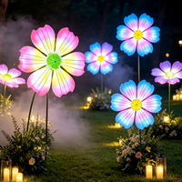 Lampade a sospensione a forma di fiore a LED per decorazioni esterne, illuminazione per feste, ornamenti per parchi, lampade a fiore