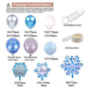 Natale fiocco di neve palloncino ghirlanda arco Kit 104 Pack inverno paese delle meraviglie decorazioni Festive per le vacanze di Pasqua Halloween - Product Image 3