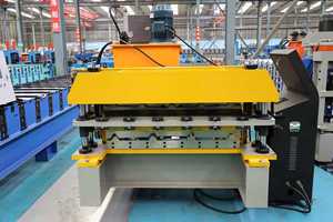 Hai lớp cuộn hình thức Máy tráng men ngói làm tấm lợp Máy ép với PLC được trang bị với đáng tin cậy bánh - Product Image 6