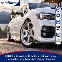 Jantes de voiture en alliage forgé monobloc à 6 branches, légères, argentées brossées, 18, 19, 20 pouces, 5x114.3, pour Subaru WRX