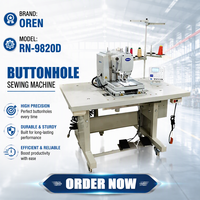 Machine à coudre industrielle pour boutonnières, machine à coudre pour boutonnières de jeans, machine à coudre informatisée RN-9820D