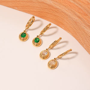 स्टेनलेस स्टील 18k सोने के pvd Plated मल्टीकोलर अंडाकार सीज़ जिरकॉन पेण्डल महिलाओं के लिए - Product Image 2