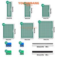 58 pièces de cartes de circuit imprimé (PCB) double face pour prototypes, avec bornes à broches simples et bornes femelles simples