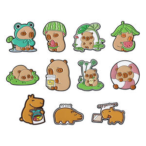 7 Estilos de Broches de Metal Esmaltados con Diseño de Capibara Divertido, sin Gorro, Personalizados para Parejas, Regalos para Amantes de los Animales - Product Image 6