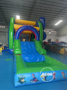 Hot Bán <span class=keywords><strong>Mario</strong></span> <span class=keywords><strong>Inflatable</strong></span> Nhà Bouncy Với Slide Combo Truyện Tranh Thư Bị Trả Lại Nhảy Lâu Đài Với Máy Thổi Khí - Product Image 5