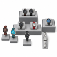 Prix usine vert émeraude PU présentoir pour bijoux montres de luxe pour vitrine de comptoir présentoir de magasin présentoir vert