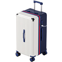 Valise de cabine unisexe grande capacité en ABS avec roues pivotantes, tailles 28/32 pouces, verrouillable, port USB, serrure à combinaison antivol