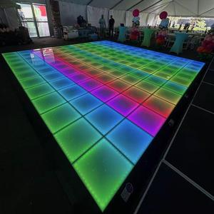 LED magnetico pista da ballo 3D specchio fase interattivo pista da ballo LED è adatto per la festa di nozze LED pista da ballo pannello vendita - Product Image 1