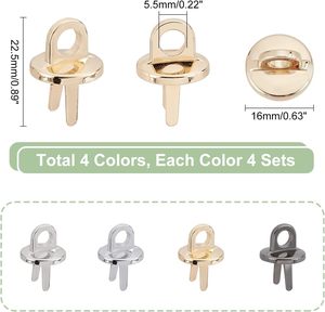 Sets Bag Strap Connector Buckles Colors Purse Suspension Clasp Round Metal Side <b>Clip</b> Buckle Handbag Chain <b>Ring</b> Clasp Hardware Fa - Product Image 3