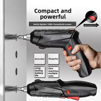 Ensemble de tournevis transfrontalier, outils ménagers, mini-perceuse rechargeable multifonctionnelle à batterie au lithium réversible