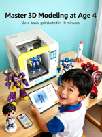 Printer 3D Premium Baru NOONE X-MAKER Ai AI, Mainan Edukasi Pintar, Hadiah Buatan Tangan untuk Anak Laki-laki dan Perempuan, Hadiah Ulang Tahun Kelas Atas, USB/WiFi