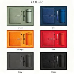 Set de Regalo Corporativo de Lujo Personalizado: Cuaderno de Cuero A5, Bolígrafo y Taza Térmica, Regalos Ejecutivos - Product Image 5