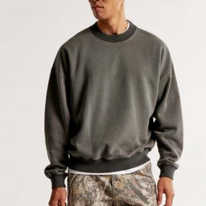 เสื้อฮู้ดดี้ผู้ชายแบบสั้น ทรงหลวม ไหล่ตก ผ้าเฟรนช์เทอร์รี่ รับผลิตตามแบบ (OEM) พร้อมสกรีนโลโก้ตามสั่ง - Product Image 4