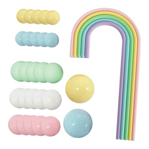 <b>Rainbow</b> DIY Cake Topper With Balloons Foam Balls for Baby Shower Birthday Anniversary Party Cake Decorations Supplies Colorful - Product Image 3