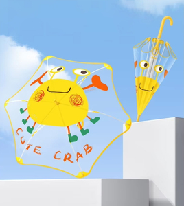 <span class=keywords><strong>Parapluie</strong></span> <span class=keywords><strong>transparent</strong></span> pour enfants, manuel, à long manche, motif dessin animé, mignon, sécurisé, à bords arrondis, pour la maternelle et l'école - Product Image 2