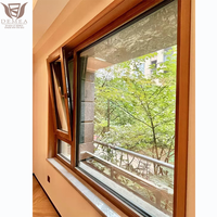 Fenêtre à battant horizontal sur mesure pour maison moderne, en alliage d'aluminium, insonorisée, double vitrage, écoénergétique