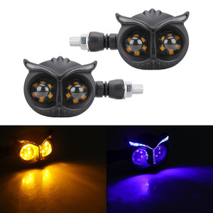2 uds., diseño Universal de búho, <span class=keywords><strong>intermitentes</strong></span> Led para motocicleta, luces indicadoras ámbar, <span class=keywords><strong>intermitentes</strong></span>, sistema de iluminación para motocicleta - Product Image 5