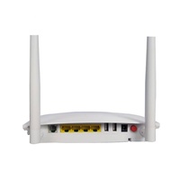 Konverter Media Serat Optik Router Custom OEM GM620 XPON GPON ONU 4GE POTS Dual Band WiFi AC1200 SC dengan Adaptor Daya USB