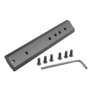 Support de montage incurvé en alliage d'aluminium usiné CNC sur mesure pour lance-pierre de chasse, 120 mm, anodisé noir, équipement tactique - Product Image 3
