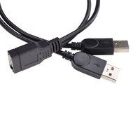 USB 2.0-Verlängerungskabel 1 Buchse zu 2 Dual-USB-Stecker Data Hub-Netzteil Y Splitter-Ladekabel